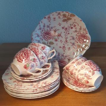 Johnson Brothers Rose Chintz gebaksschaal/kopjes /bordjes beschikbaar voor biedingen