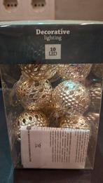 Decoratieve 10 LED zilverkleurige  balletjes, Huis en Inrichting, Ophalen of Verzenden, Nieuw, Metaal, Minder dan 100 cm