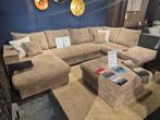 Ribstof U - Bank Rome NU DIRECT leverbaar !!, Hout, Overige maten, Hoekbank, Ophalen of Verzenden