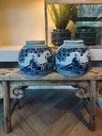 Gemberpot delfts blauw chinese vaas dekselvaas tabakspot, Ophalen