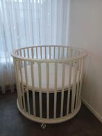 Witte Ronde Babybox + Nieuw Matras, Kinderen en Baby's, Boxen, Ophalen of Verzenden, Zo goed als nieuw, Rond, In hoogte verstelbaar
