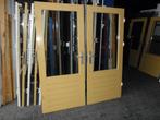 hardhouten achterdeur stapeldorpeldeur schuurdeur, Ophalen, Gebruikt, 80 tot 100 cm, Glas
