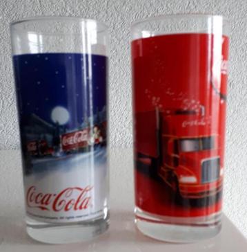 Twee Coca Cola Glazen Kerst