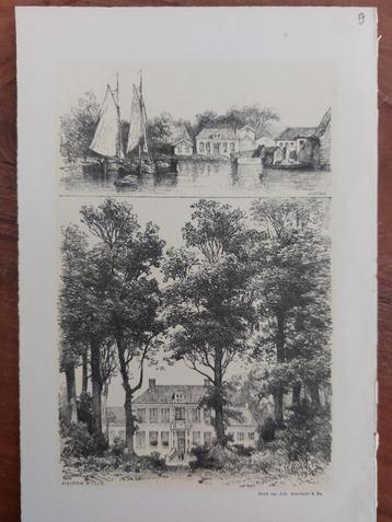19 / Joure en Isonga State Langweer foto litho uit 1887 beschikbaar voor biedingen