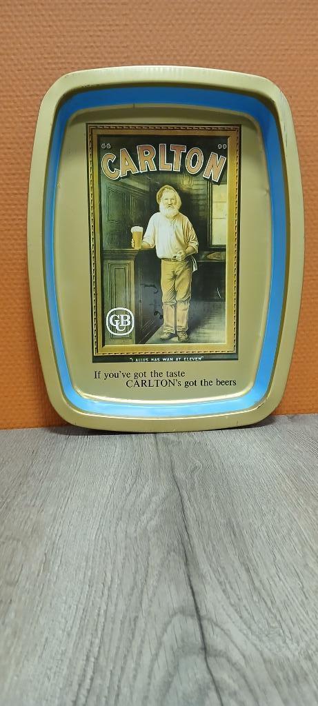 carlton dienblad, Huis en Inrichting, Woonaccessoires | Dienbladen, Gebruikt, Metaal, Rond, Ophalen of Verzenden