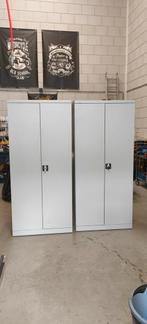 2x Ronis Kantoorkast / Archiefkast - 90x198x60 cm, Gebruikt, Met slot, Metaal, 50 tot 75 cm