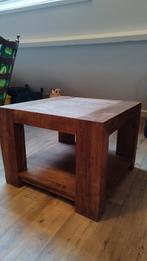 Teak houten salon/bijzet tafel 60x60, Zo goed als nieuw, Ophalen