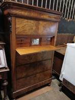 PRACHTIGE HOUTEN SECRETAIRE ( MOOIE KLEUREN), Antiek en Kunst, Antiek | Meubels | Kasten, Ophalen