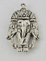 Antieke Zilveren Hanger Ganesha, Zilver, Verzenden