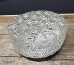 2052 Vintage glazen plafonniere plafondlamp lamp, Huis en Inrichting, Lampen | Plafondlampen, Ophalen of Verzenden, Glas