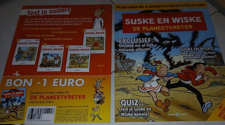 suske en wiske promotiefolder De Planeetvreter, Boeken, Stripboeken, Nieuw, Eén stripboek, Ophalen