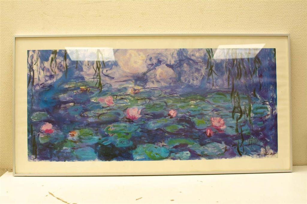 Schilderij / prent van water met waterlelies 39582, Ophalen of Verzenden, Voor 1920, Ongelopen, Utrecht