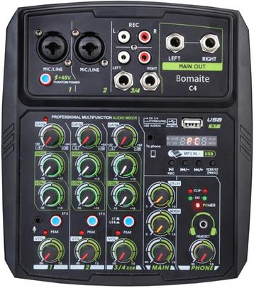 4-kanaals audio mengpaneel met LED-display geïntegreerde  beschikbaar voor biedingen