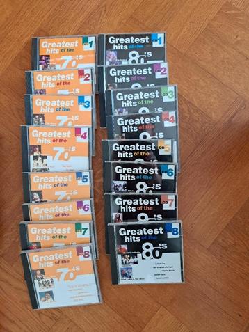 16 CD 's Greatest Hits of the 70 s en 80 s, jaren 70 /80 beschikbaar voor biedingen