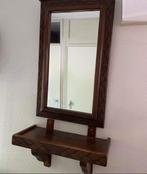 Spiegel voor in de hal met plateau, Huis en Inrichting, Woonaccessoires | Spiegels, Ophalen, Gebruikt, Minder dan 100 cm, Rechthoekig