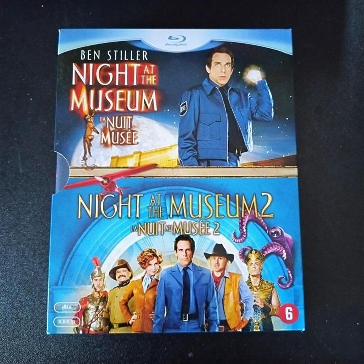 B4-1) Night at the Museum 1 & 2 - box, Cd's en Dvd's, Blu-ray, Zo goed als nieuw, Boxset, Ophalen of Verzenden