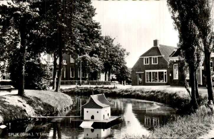Spijk - 't Loug, Verzamelen, Ansichtkaarten | Nederland, Gelopen, Groningen, Voor 1920, Ophalen of Verzenden
