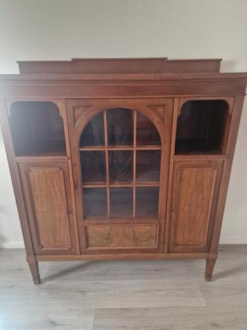 Antieke art deco Pander & Zoon Kast met Glasdeur beschikbaar voor biedingen
