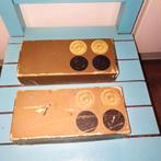 Damstenen in oude doosjes 2 x, Ophalen, Gebruikt