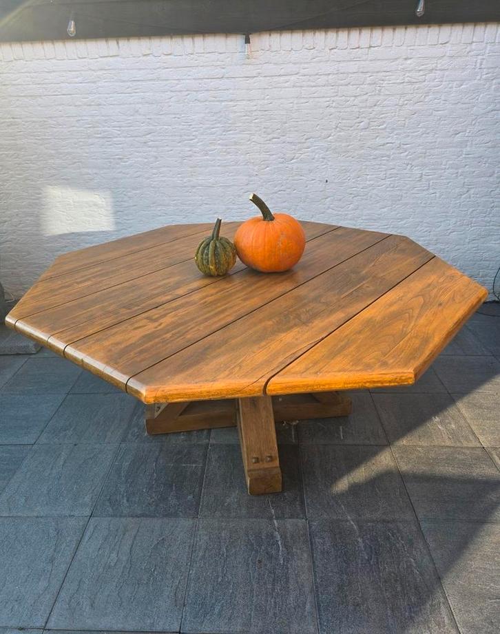 Massieve teakhouten terrastafel, Tuin en Terras, Tuintafels, Zo goed als nieuw, Rechthoekig, Teakhout, Ophalen