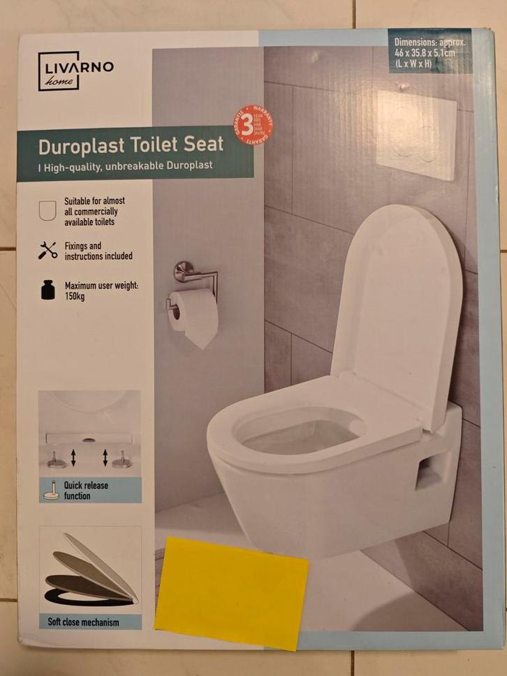 wc bril softclose duraplast, Doe-het-zelf en Verbouw, Sanitair, Nieuw, Toilet, Rvs, Ophalen of Verzenden