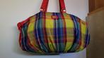 Gekleurde stoffen shopper, Sieraden, Tassen en Uiterlijk, Tassen | Damestassen, Ophalen of Verzenden, Gebruikt, Geel, Shopper