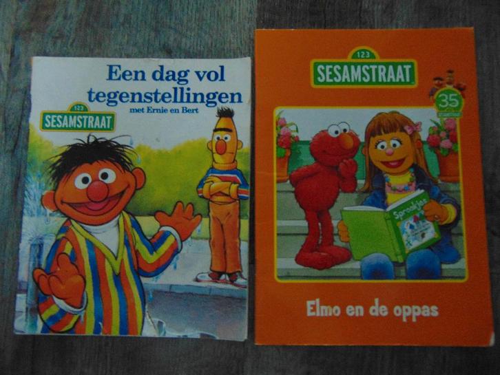 Set 2x Sesamstraat boek Elmo + Ernie en Bert, Boeken, Kinderboeken | Jeugd | onder 10 jaar, Gelezen, Fictie algemeen, Ophalen of Verzenden
