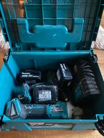 Makita slijp- en Schroefmachine + Accu's en lader, Doe-het-zelf en Verbouw, Gereedschap | Boormachines, Ophalen, Gebruikt, Variabele snelheid