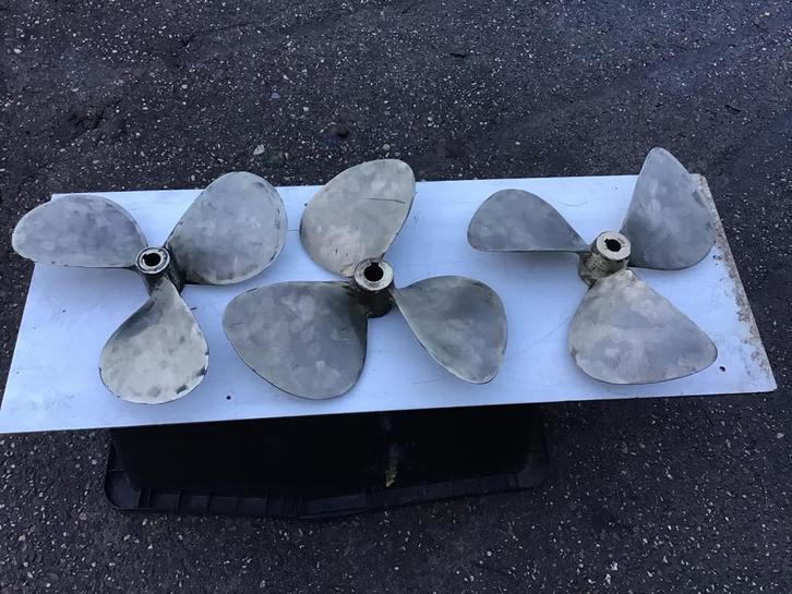Scheepsschroeven brons 3 stuks, Watersport en Boten, Bootonderdelen, Gebruikt, Motor en Techniek, Zeilboot of Motorboot, Ophalen