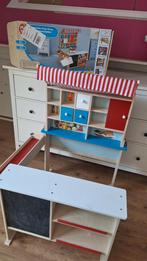 Houten winkel marktkraam kassa  incl doos zgan, Ophalen, Zo goed als nieuw, Hout