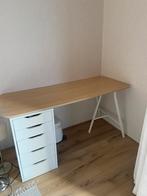 IKEA bureau met ALEX ladeblok, Ophalen, Gebruikt