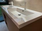 dubbele wastafel met kranen 160 x 45 cm, Doe-het-zelf en Verbouw, Sanitair, Ophalen, Zo goed als nieuw, Wastafel