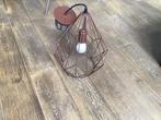 Industriele hanglamp, draadlamp/ diamant, koper, Ophalen of Verzenden, Zo goed als nieuw, Metaal, Minder dan 50 cm