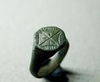 Ring - Romeins - Bodemvondst - G, Ophalen of Verzenden, Brons, Ring