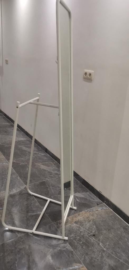 Staande spiegel, wit, 48x160 cm zeer goede staat, Huis en Inrichting, Woonaccessoires | Spiegels, Minder dan 50 cm, Ophalen of Verzenden