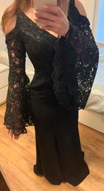 Zwarte Galajurk met Glitters, Kleding | Dames, Gelegenheidskleding, Galajurk, Zwart, Ophalen of Verzenden, Zo goed als nieuw
