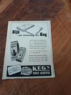 Advertentie van Keg koffie kijk een verrassing 1949, Ophalen of Verzenden, Overige typen