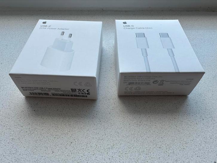 Apple Snellader + USB-C Kabel 2 Meter, Telecommunicatie, Mobiele telefoons | Telefoon-opladers, Zo goed als nieuw, Apple iPhone
