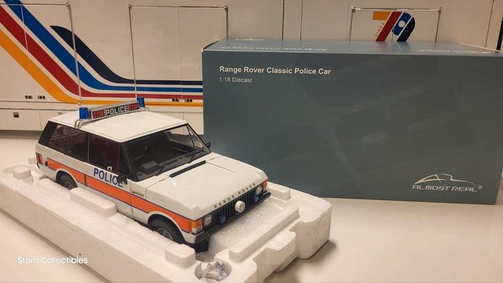 Almost Real Land Rover Range Rover Classic Police, Hobby en Vrije tijd, Modelauto's | 1:18, Gebruikt, Auto, Overige merken, Ophalen of Verzenden