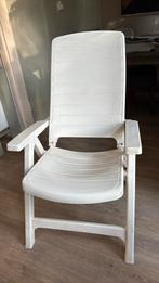 Witte stevige inklapbare tuinstoel “ Flair Plaisir”, Ophalen of Verzenden, Gebruikt, Kunststof, Stapelbaar