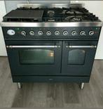 Nette staat Boretti antraciet fornuis 5,pits 90cm ovens, 60 cm of meer, Ophalen of Verzenden, Zo goed als nieuw, Gas