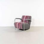 1x Leolux Scylla Fauteuil Laag Roze/Wit/Bruin/ Stof, Huis en Inrichting, Fauteuils, Niet ingevuld, Niet ingevuld, 75 tot 100 cm