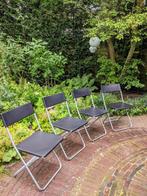 4 x IKEA Jeff klapstoelen zwart, Ophalen, Zwart, Zo goed als nieuw, Vier