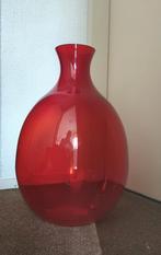 Grote rode vaas - glas - 50 cm., Ophalen, Gebruikt, 50 tot 75 cm, Glas