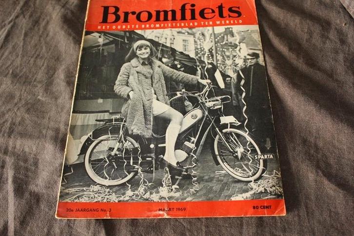 blad Bromfiet Maart 1969 oa. Berini VEV Batavus, Fietsen en Brommers, Handleidingen en Instructieboekjes, Gebruikt, Ophalen of Verzenden