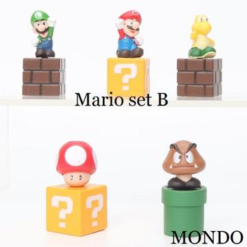 SET 5 Mario poppetjes figuren figuurtjes block goomba turtle beschikbaar voor biedingen
