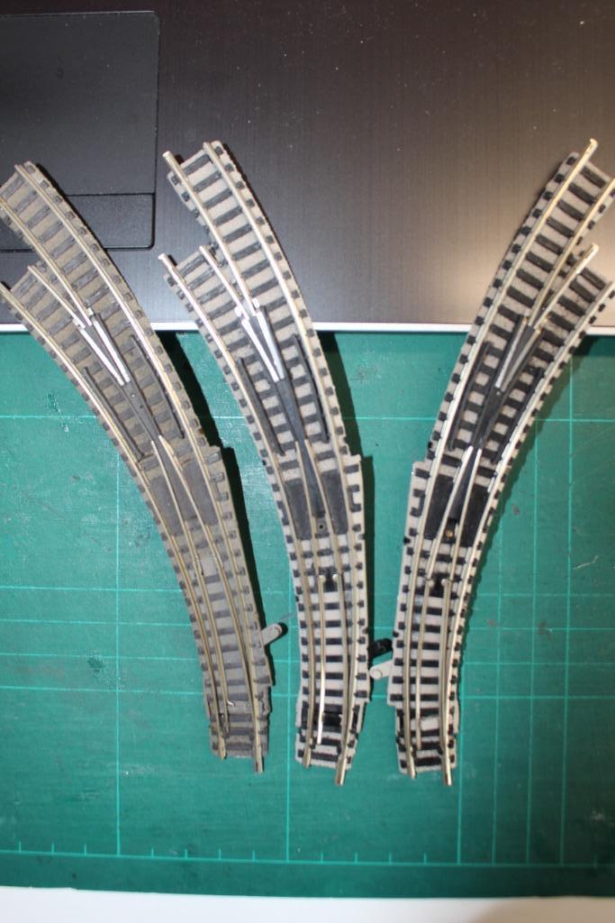 Fleischmann bochtwissels 9142 L en 9142R, Hobby en Vrije tijd, Modeltreinen | N-Spoor, Gebruikt, Rails, Gelijkstroom, Fleischmann