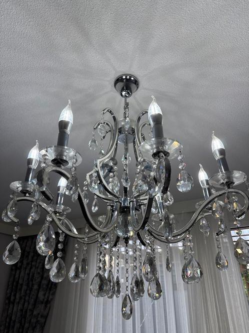 Kristallen Kroonluchters (Set van 2), Huis en Inrichting, Lampen | Kroonluchters, Zo goed als nieuw, Glas, Ophalen