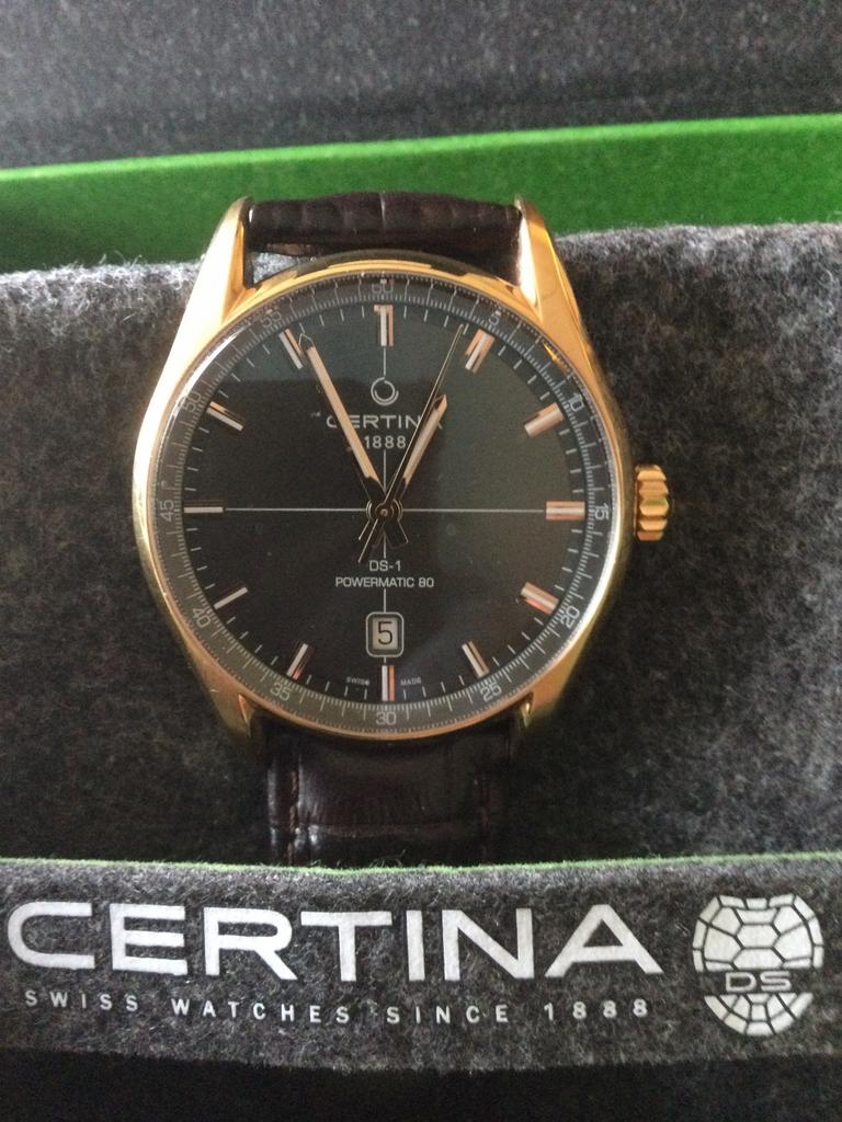 CERTINA DS1 Powermatic 80.  C029.407.36.081.00., Overige merken, Leer, Staal, Polshorloge