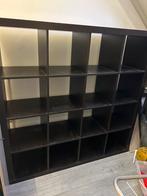 Gratis kallax vakkenkast ikea zwart/bruin, Huis en Inrichting, Ophalen, Gebruikt